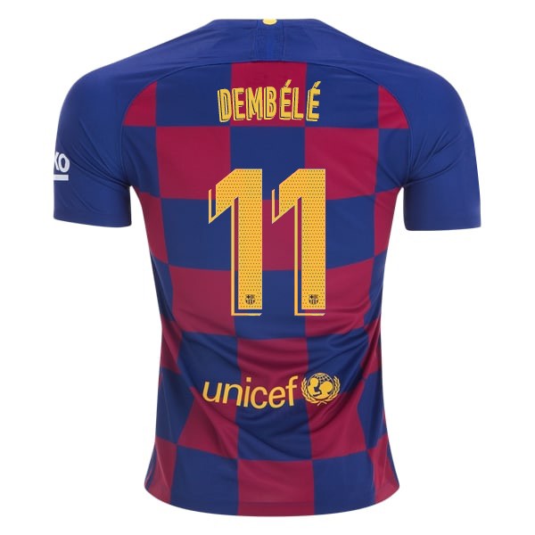Camiseta Barcelona NO.11 O.Dembele 1ª Kit 2019 2020 Azul Rojo